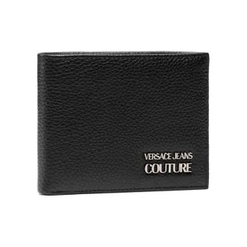 VERSACE JEANS COUTURE Leather Wallet Men's Black