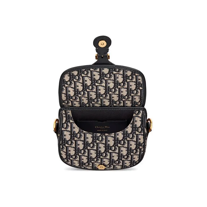 DIOR Bobby Fabric Handbag, Shoulder Bag, Crossbody Bag Trumpets Women's Denim Blue-2