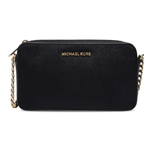 MICHAEL KORS Jet Set Camera Bags Shoulder Bags Leather Medium Size Women's Black