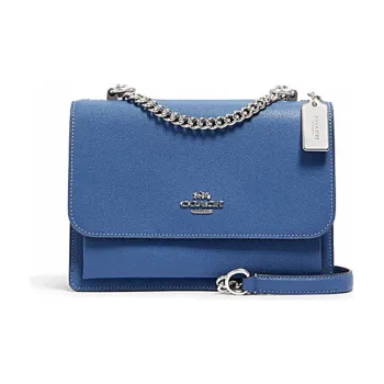 COACH Klare Leather Trunk Bag Shoulder Bag Crossbody Bag Small Size Women's Blue
