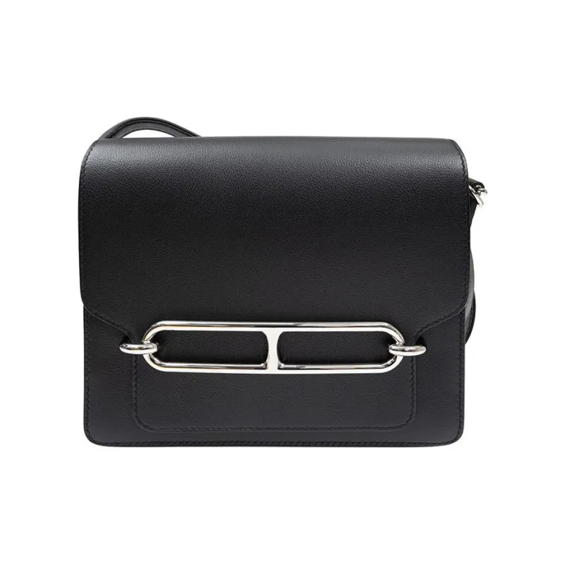 HERMES Roulis Evergrain Cow Leather Pig Nose Bag Shoulder Bag Crossbody Bag Mini Women's Noir Black-1
