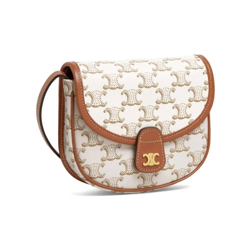 CELINE Cow Leather Shoulder Bag Crossbody Bag Mini Women's Candy Color & White-2