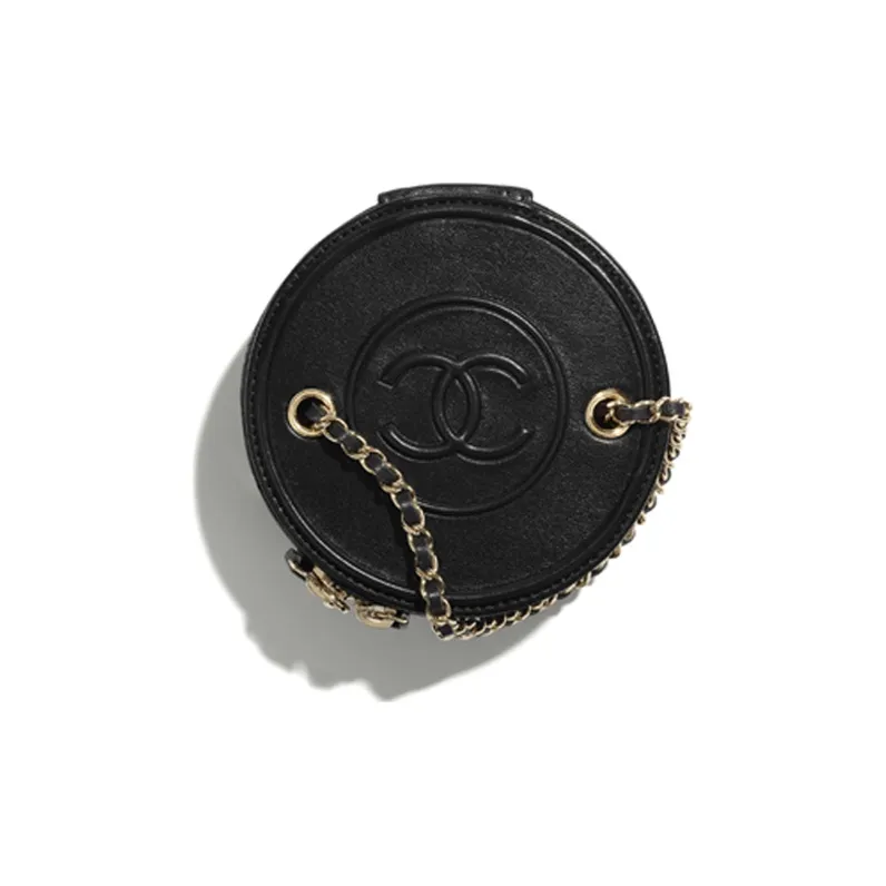 CHANEL Lambskin Cylinder Bag, Shoulder Bag Women's Black-2