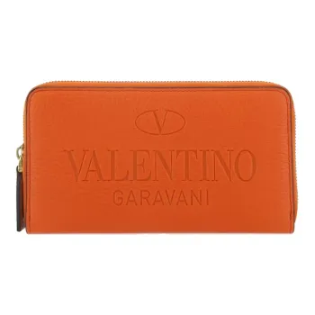 Valentino Leather Wallet Unisex Orange