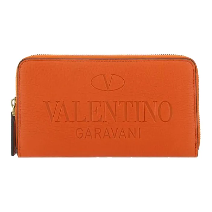 Valentino Leather Wallet Unisex Orange-0