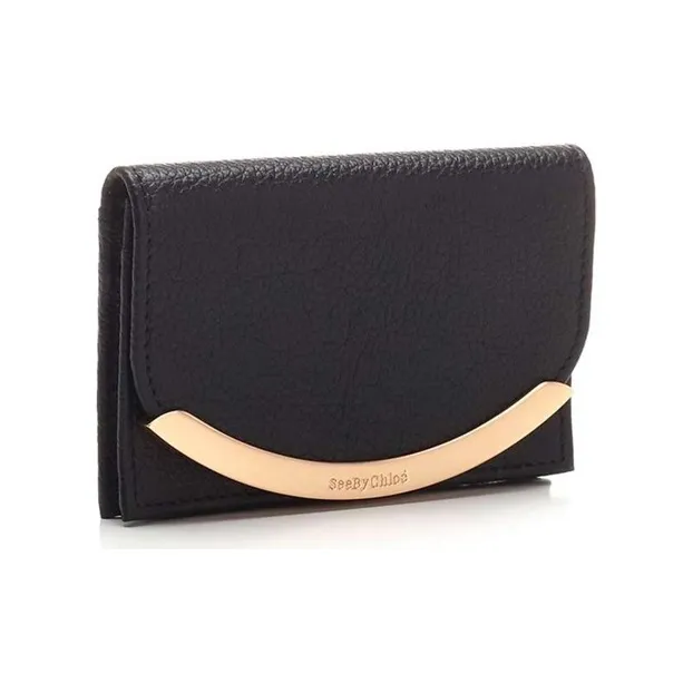 See By Chloe Logo Plaque Foldover Wallet-2