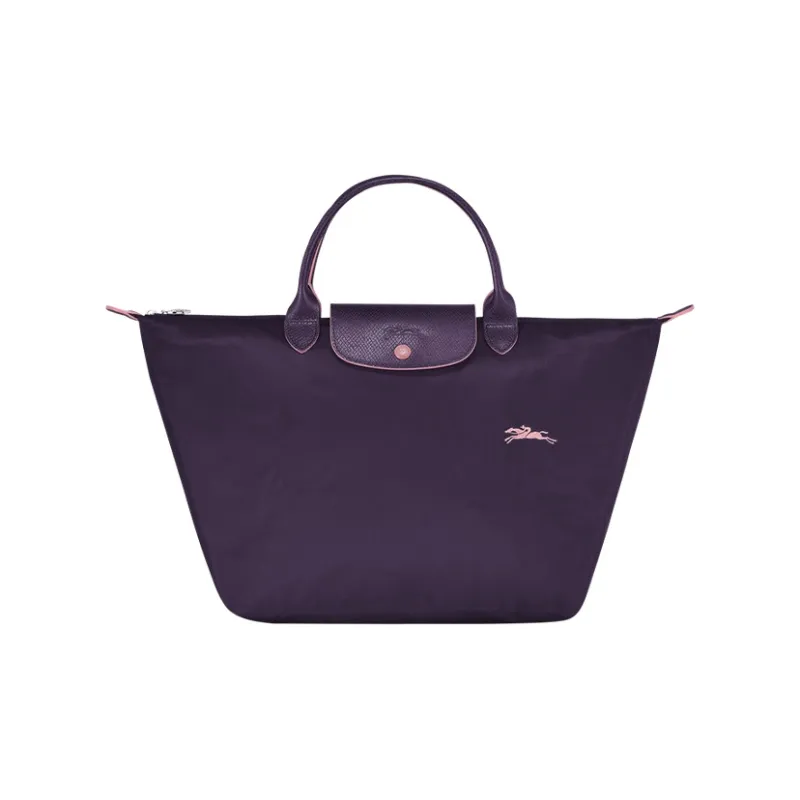 LONGCHAMP Fabric Dumpling Bag Handbag Shoulder Bag Medium Size Women's Berry Purple-0