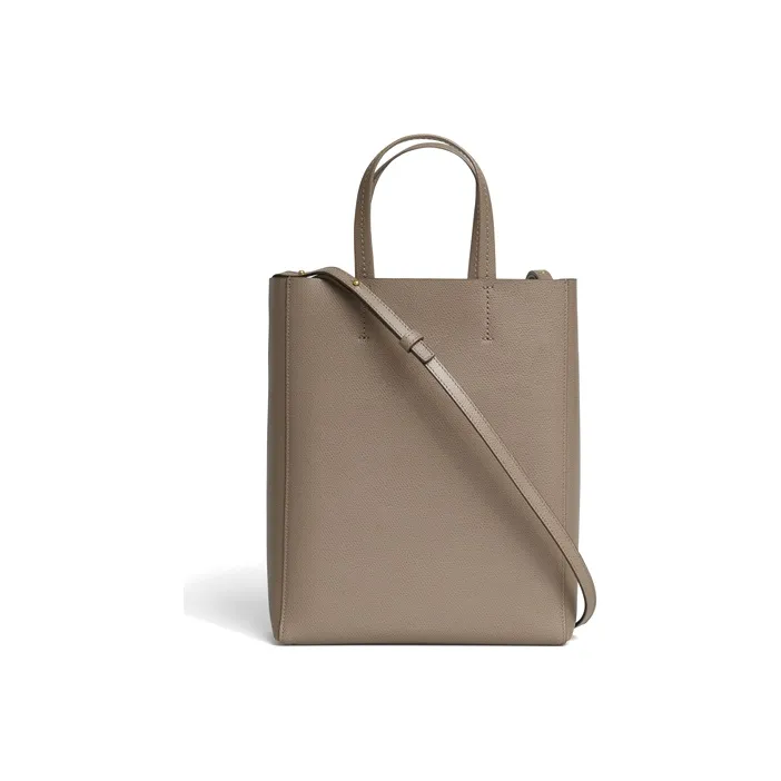 CELINE Grained Cow Leather Tote Bag Shopping Bag Shoulder Bag Crossbody Bag Handbag Women's Taupe-2