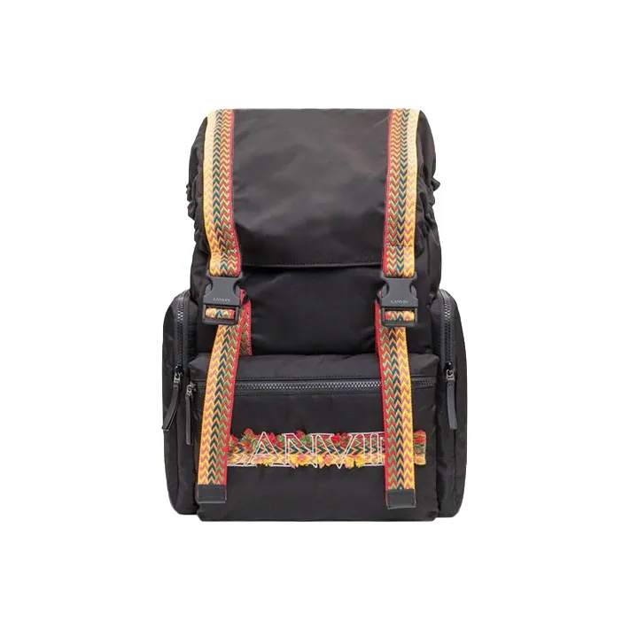 Lanvin Fabric Backpack Men's Black-4
