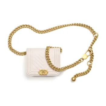 CHANEL Leboy Grain Calfskin Fanny Pack Women's Pink