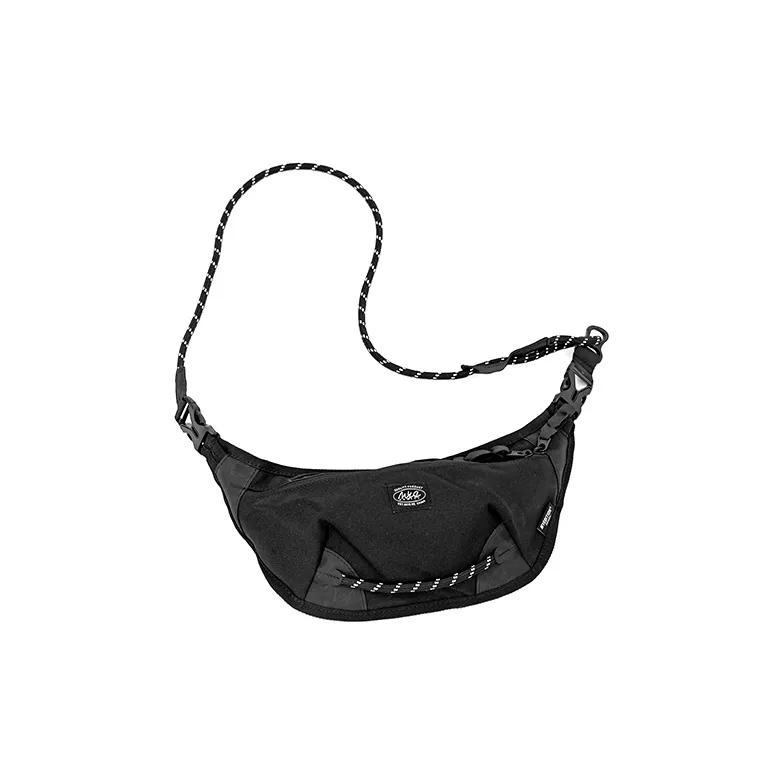 MYEDITION Crescent Bag Shoulder Bag Crossbody Bag Sling Bag Nylon Fabric Black Unisex-4