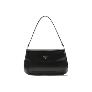 PRADA Leather Shoulder Bag Handbag Shoulder Bag Women's Black
