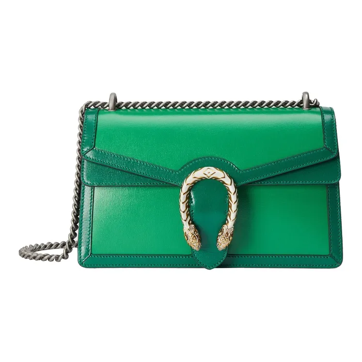 GUCCI Dionysus Leather Crossbody Bag Shoulder Bag Women's Green & Bright Green-0