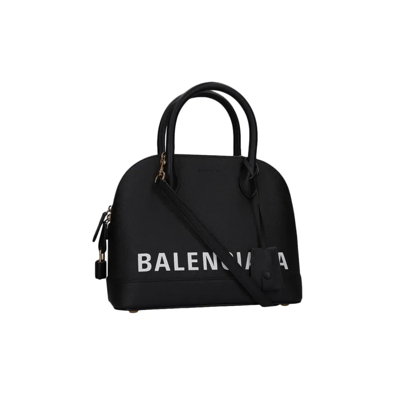 Balenciaga Cow Leather Dome Bag One Shoulder Handbag Women's Black-2
