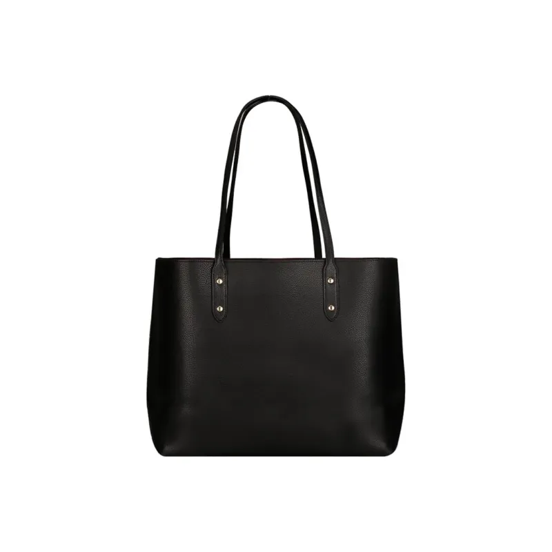COACH Town Leather Tote Bag, Shopping Bag, Handbag, Shoulder Bag Women's Black-3