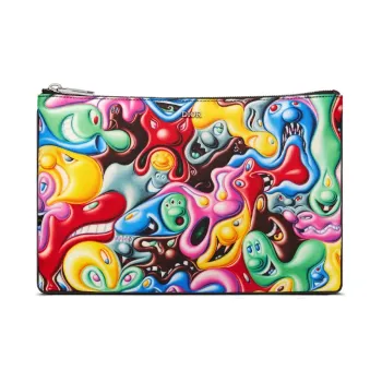 DIOR KENNY SCHARF Collaboration Nylon Fabric Small Clutches Men's Multicolor