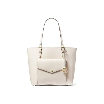 MICHAEL KORS Jet Set Leather One Shoulder Handbags Large Size Women's Pure White