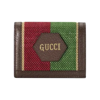 GUCCI Canvas Leather Binding Canvas Bag, Wallet, Card Holder Women's Brown & Multicolor