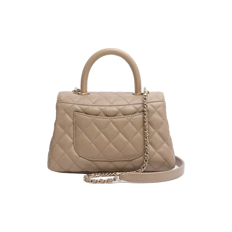 CHANEL Grain Calfskin Shoulder Bag, Handbag, Crossbody Bag Women's Beige-1