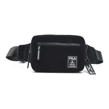 FILA Fabric Crossbody Bag, Fanny Pack Regular Unisex Jet Black
