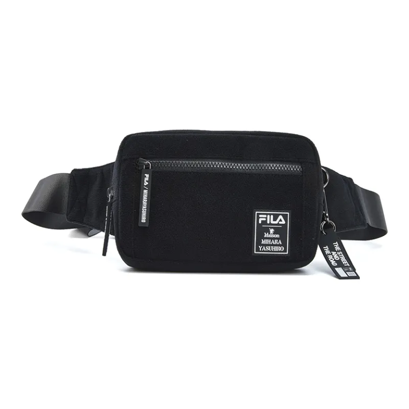 FILA Fabric Crossbody Bag, Fanny Pack Regular Unisex Jet Black-0
