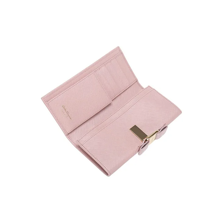 FERRAGAMO Cow Leather Wallet Women's Cotton Candy Pink-5
