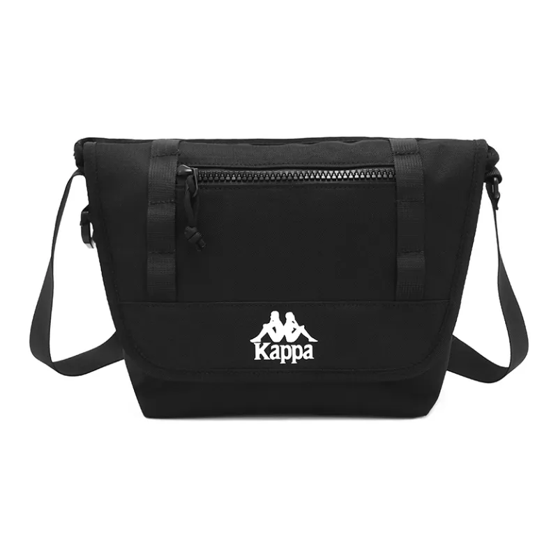 Kappa Polyester Messenger Bag, Shoulder Bag, Crossbody Bag Medium Size Men's Classic Black-0