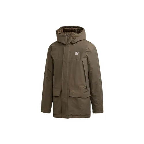 Adidas Originals Puffer Jackets Men Tree Branch Brown