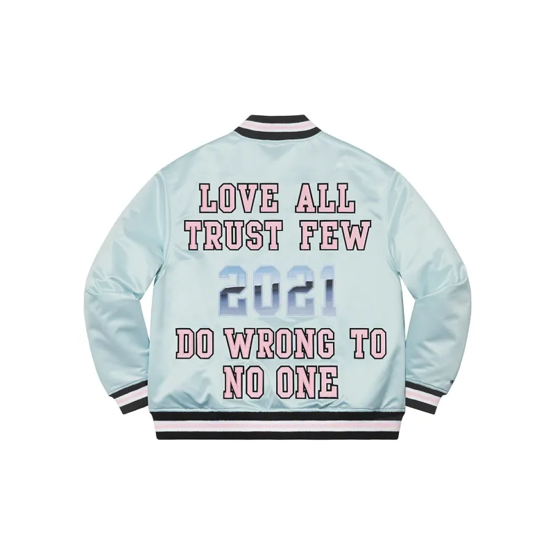 Supreme Mitchell & Ness Satin Varsity Jacket-1