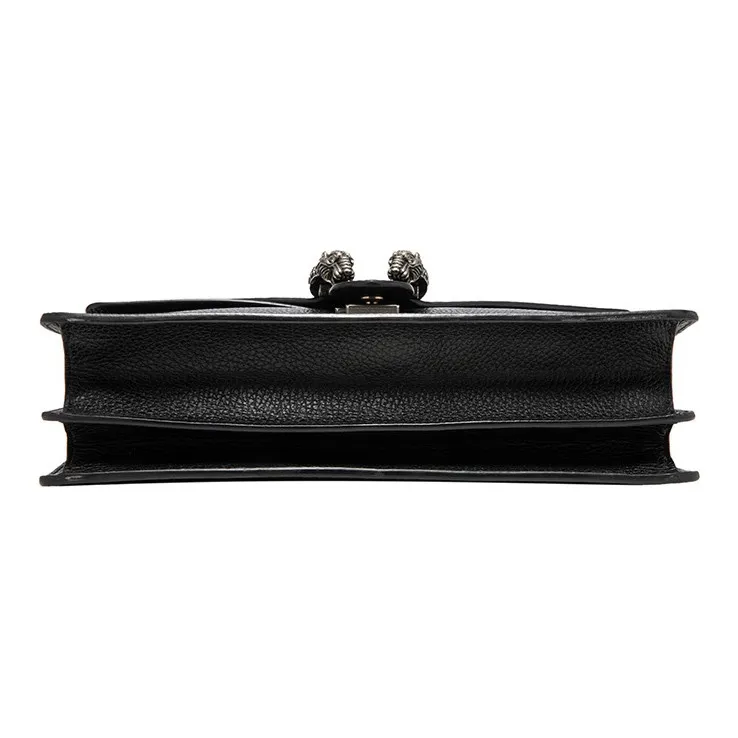 GUCCI Dionysus Leather Shoulder Bag Crossbody Bag Medium Size Women's Black-5