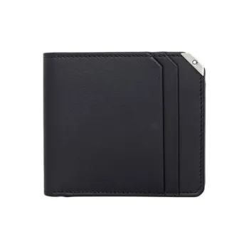 MONTBLANC Leather Leather Clip Wallet Men's Black