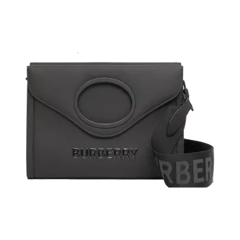 Burberry Pocket Bag Polyurethane Handbag Shoulder Bag Crossbody Bag Men's Black