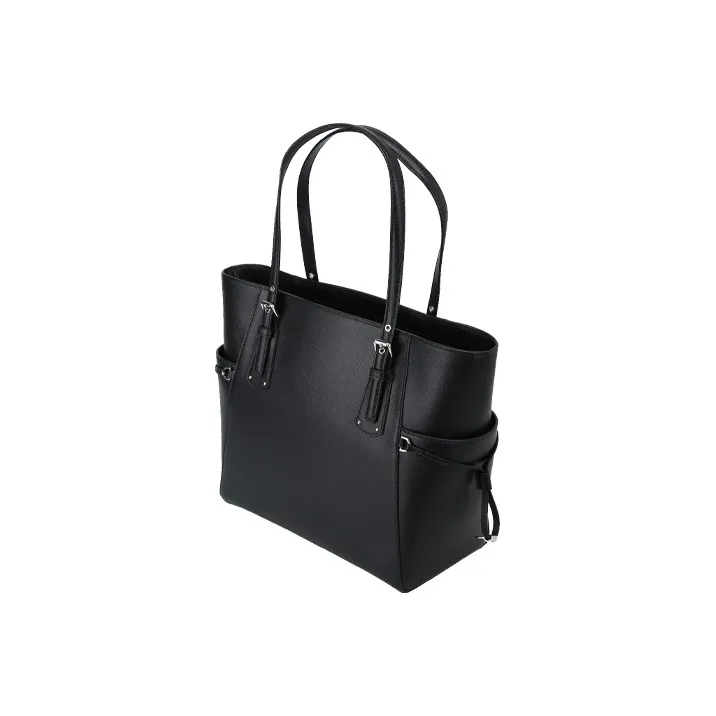 MICHAEL KORS Voyager Leather Tote Bag, Shopping Bag, Shoulder Bag Women's Black-2