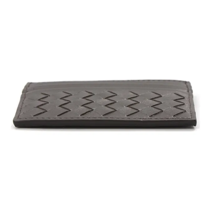 Bottega Veneta Cow Leather Card Holder Men's Dark Umber-5