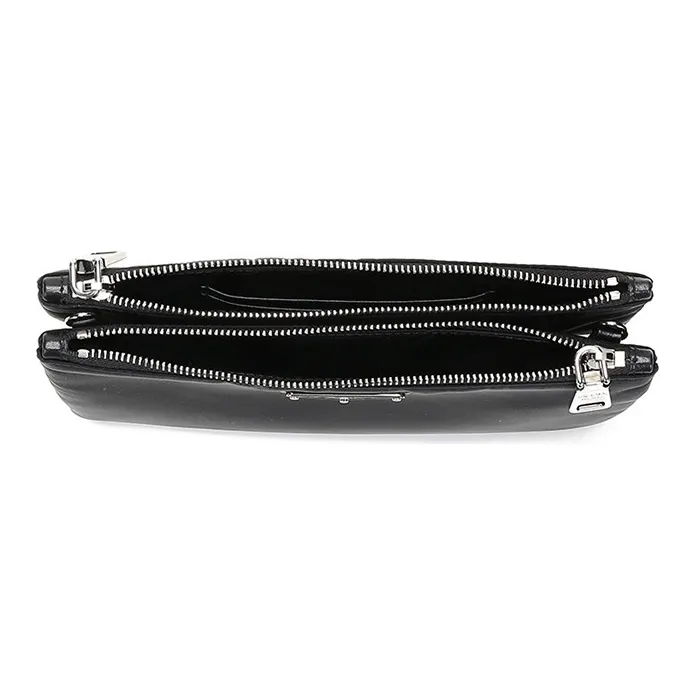 PRADA Fabric Clutches Crossbody Bag Shoulder Bag Women's Black-4