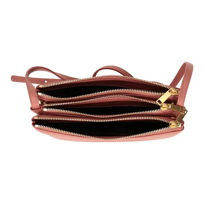 CELINE Trio Sheepskin Clutch, Crossbody Bag, Shoulder Bag Women's Litchi Color-5