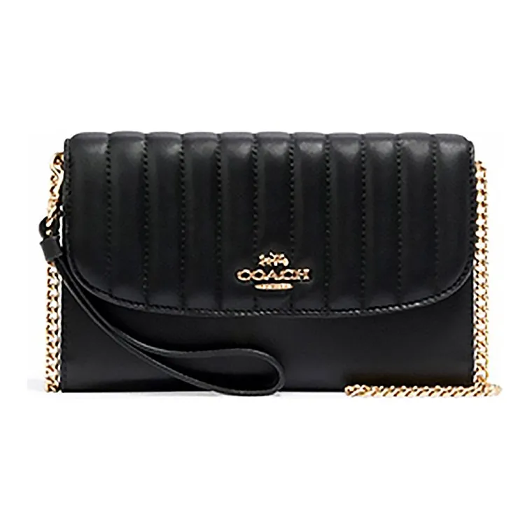 COACH Gemma Cow Leather Small Square Bag Handbag Shoulder Bag Crossbody Bag Small Size Women's Black-0