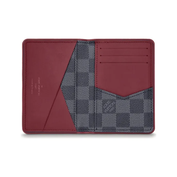 LOUIS VUITTON Canvas Wallet Unisex Black-3