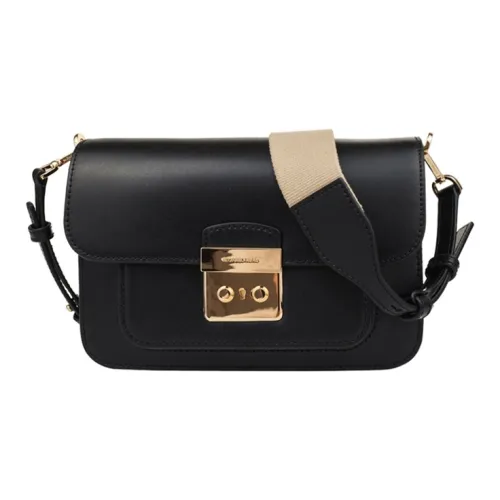 MICHAEL KORS Sloan Cow Leather Camera Bag, Crossbody Bag, Shoulder Bag Women's Pure Black