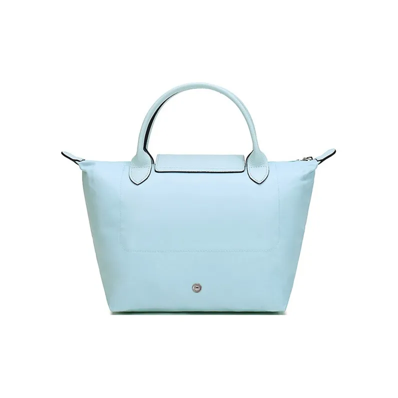 LONGCHAMP Canvas With Leather Dumpling Bag Handbag Trumpets Women's Powder Blue-2