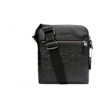 COACH Houston Leather Backpack Shoulder Bag Crossbody Bag Men's Black