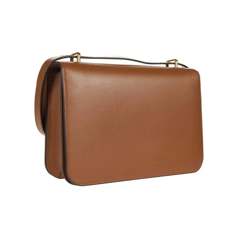TORY BURCH Eleanor Cow Leather Shoulder Bag, Crossbody Bag Women's Caramel Brown-2