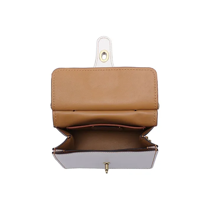 COACH Willis Leather Handbag, Shoulder Bag, Crossbody Bag Mini Women's White-4