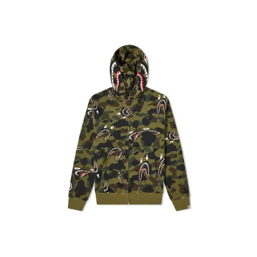 A BATHING APE Shark 1St Camo Shark Full Zip Hoodie SS23