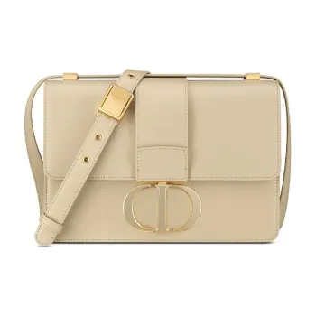 DIOR Montaigne Collection 30 Smooth Finish Cow Leather Crossbody Bag Shoulder Bag Women's Beige