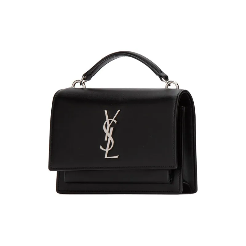 SAINT LAURENT YSL Smooth Leather Sunset Handbag Trumpets Women's Black-1