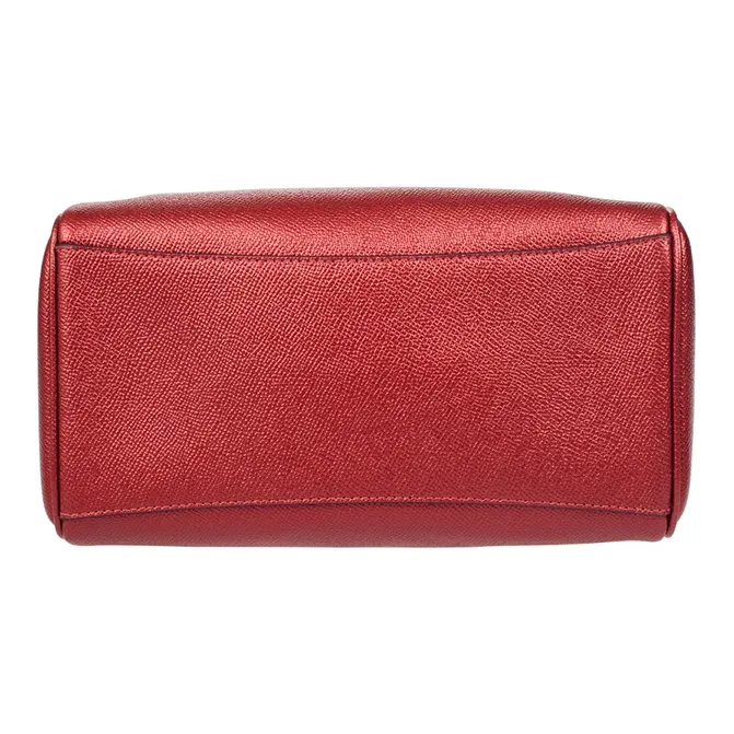 COACH Bennett Leather Boston Bag, Shoulder Bag, Crossbody Bag, Handbag Women's Metal Red-4