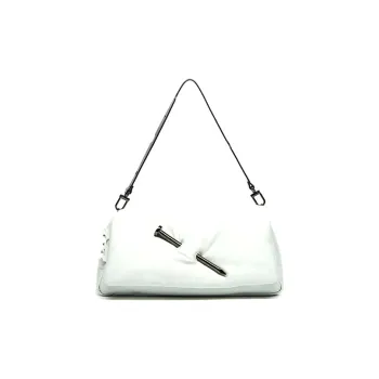 OFF WHITE Nailed Slouchy 30 Clutch White/Black