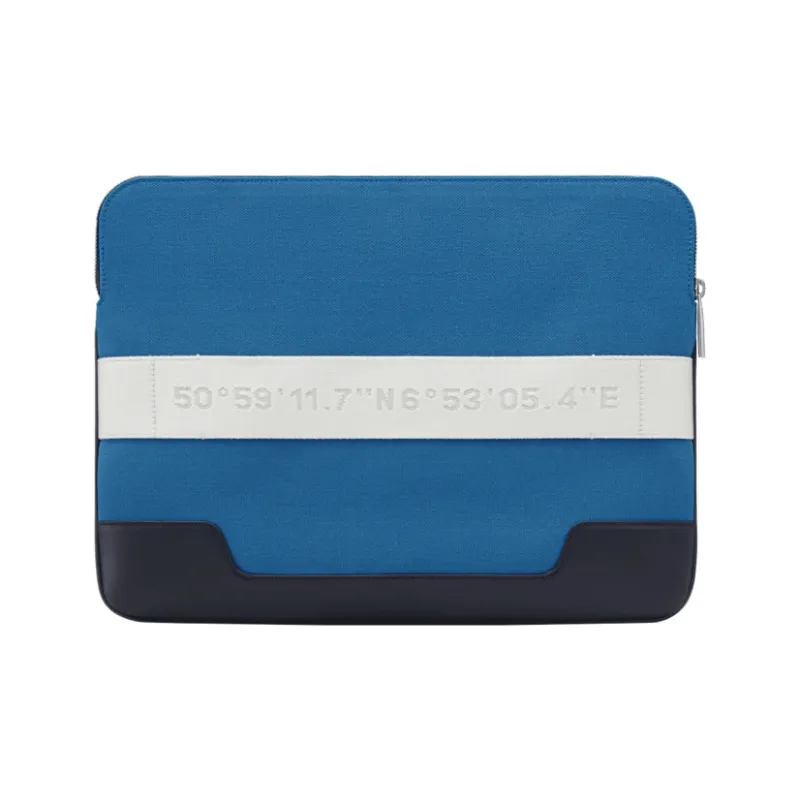 RIMOWA Never Still Canvas And Full-Grain Leather Laptop Clutch Laptop Bag Unisex Sea Blue-2