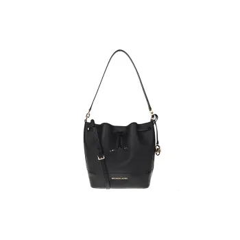 MICHAEL KORS Trista Cow Leather Handbag Shoulder Bag Crossbody Bag Medium Size Women's Black